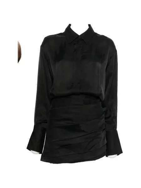 Lung rochie mini The Andamane cu volane negru