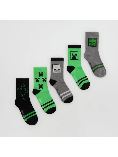Reserved Ponožky Minecraft tmavě zelená