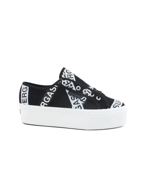 Sneakersy Superga na platformie czarne