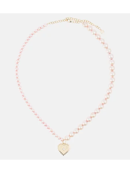 Ogrlica Sydney Evan z perlami roza