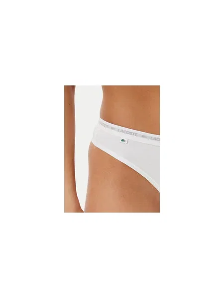 Lacoste női bugyi 3 pár fekete/fehér/ezüst chine. Méret: XL fehér