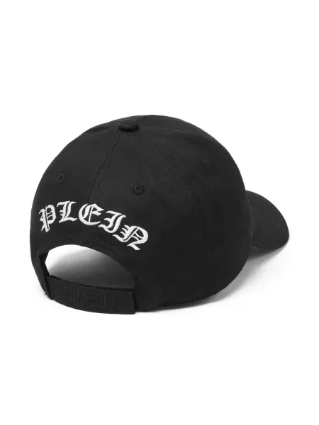 Siuvinėtas kepurė su snapeliu Philipp Plein juoda