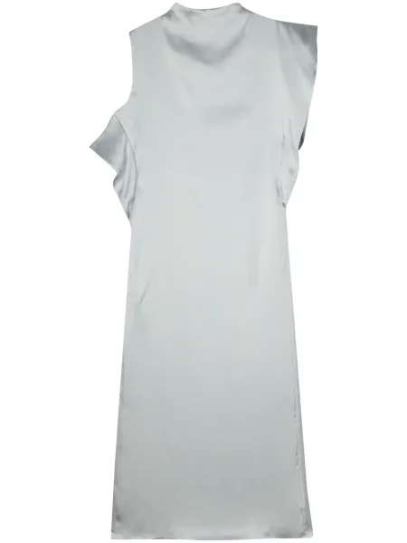 Rochie midi Fendi din satin până la genunchi de costum albastru