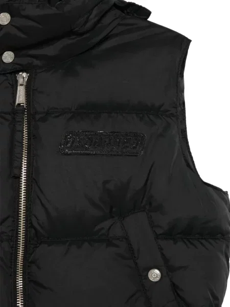 Vestă Dsquared2 cu glugă negru