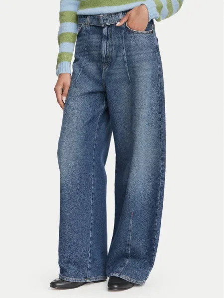 Weekend Max Mara Blugi Madia Bleumarin Wide Leg