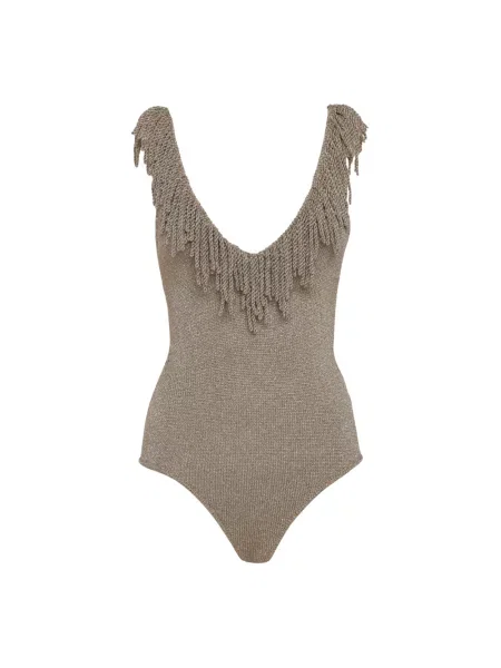 Dzianinowa koszulka Simona Corsellini z głębokim dekoltem beżowa