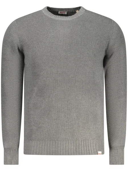 Едноцветен пуловер Rifle сиво