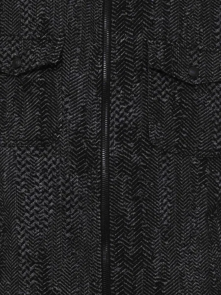 Geacă Just Cavalli cu model herringbone negru
