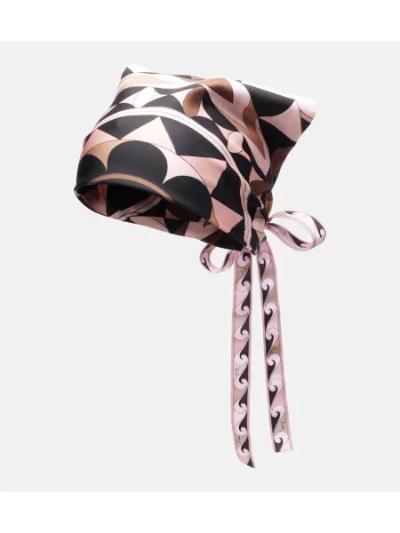 Fular Pucci de mătase roz