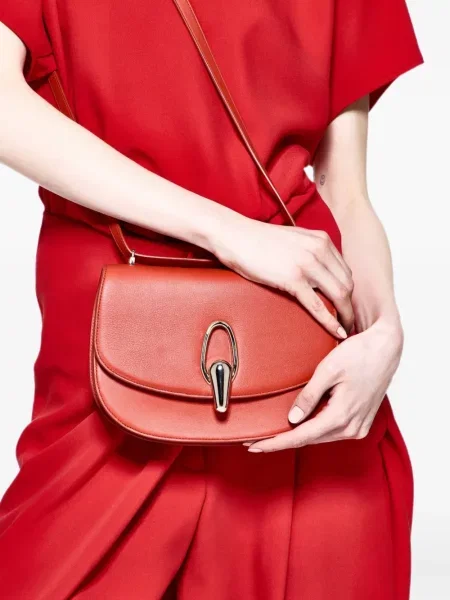 Kožna torbica Giorgio Armani narančasta
