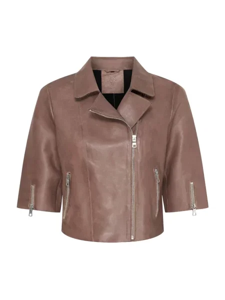 Kurtka skórzana Notyz brązowa