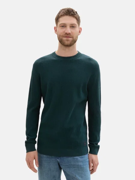 TOM TAILOR Pulover pin verde
