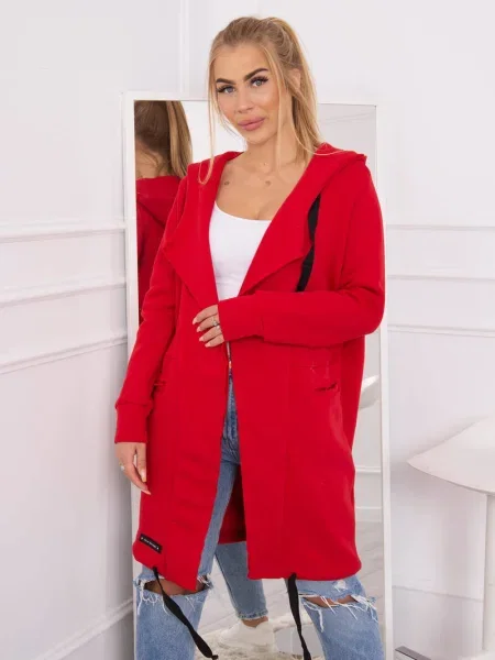 Geacă Kesi cu glugă roșu