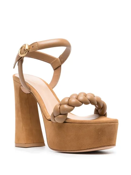 Sandale Gianvito Rossi din piele de căprioară cu platformă