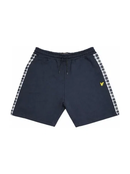 Kostkované kraťasy Lyle And Scott modré