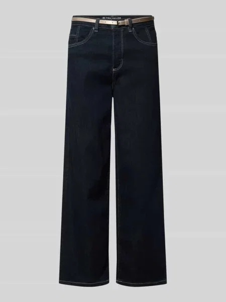 Spodnie z prostymi nogawkami kuloty z mieszanka bawełny Tom Tailor