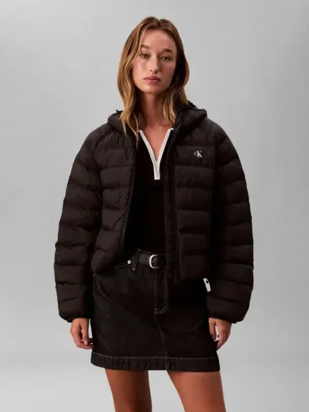 Calvin Klein Jeans Geacă | Cropped Fit negru