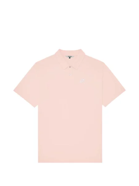 Golf tricou polo Malbon Golf cu broderie roz