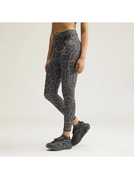 Vzorované sportovní legíny adidas by Stella McCartney šedé