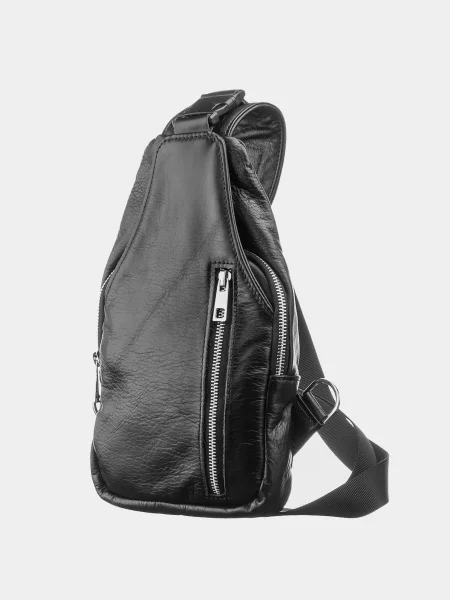 Кожаная сумка кросс-боди Shvigel черная