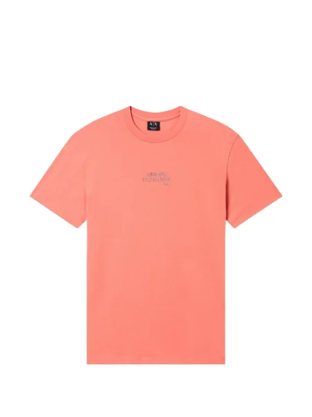 Tricou Armani Exchange cu autograf portocaliu