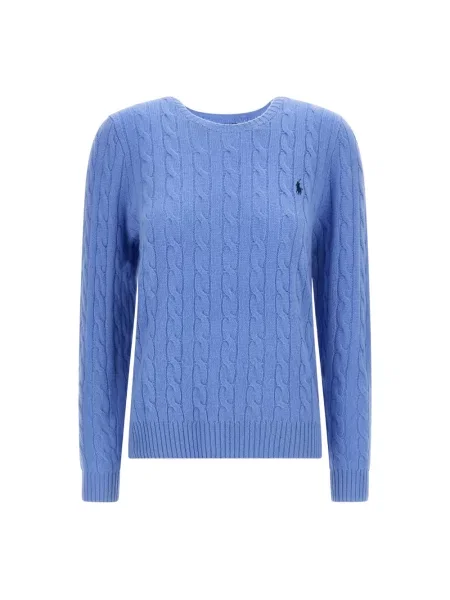 Sweter w kroju regular fit z mieszanki wełny i kaszmiru JULIANNA' Polo Ralph Lauren niebieski