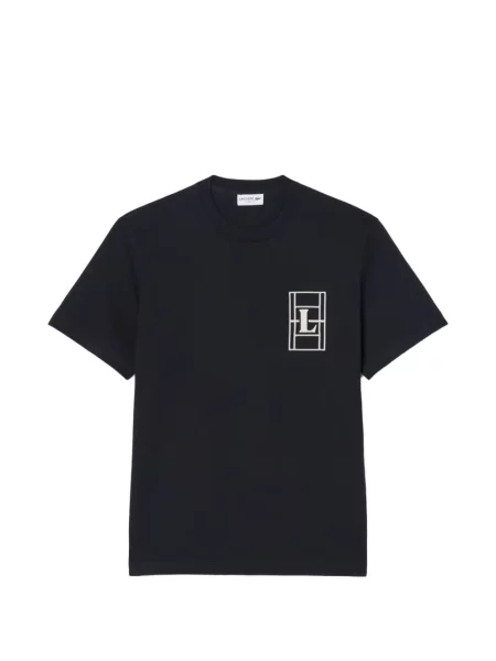 Tricou Lacoste cu broderie negru
