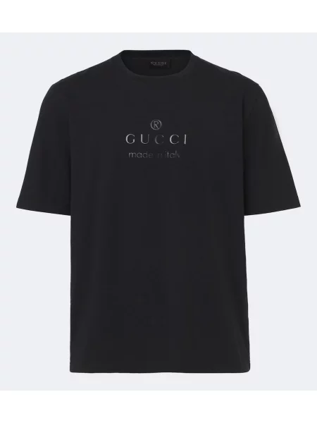 Tricou Gucci cu imagine din jerseu negru