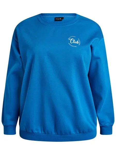 Active by Zizzi Hanorac sport Cannie albastru alb