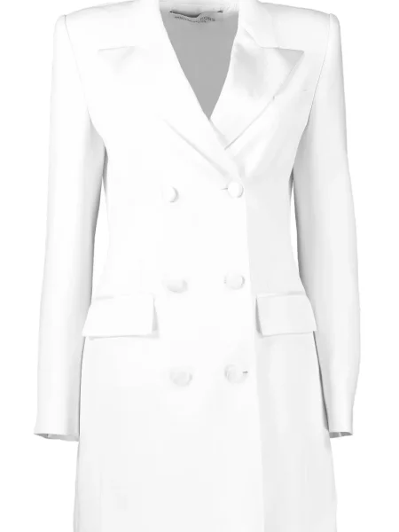 Pantaloni scurți Michael Kors Collection cu paiete de costum plisate alb
