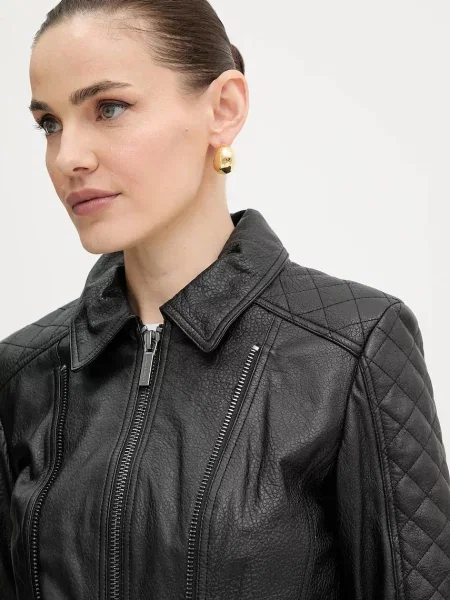 Armani Exchange kurtka skórzana przejściowa czarny