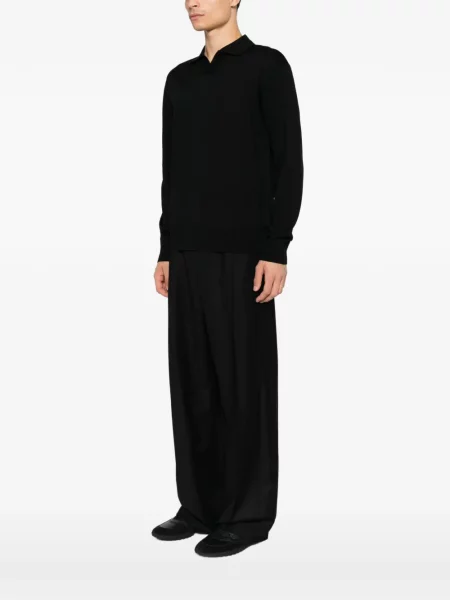 Lung tricou polo Paolo Pecora negru