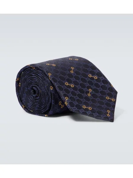 Cravată Gucci de mătase albastru