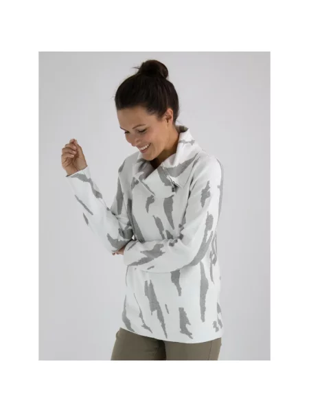 Sweter z golfem Joseph Ribkoff elegancki do golfa biały