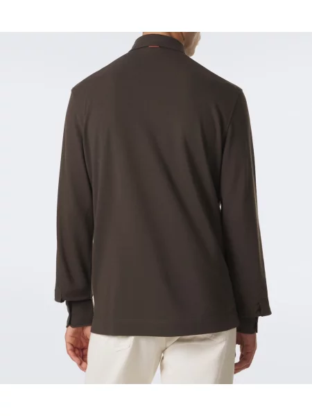 Tricou polo Zegna maro