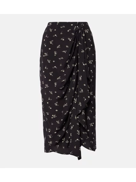 Fustă midi Marant Etoile cu imagine până la genunchi