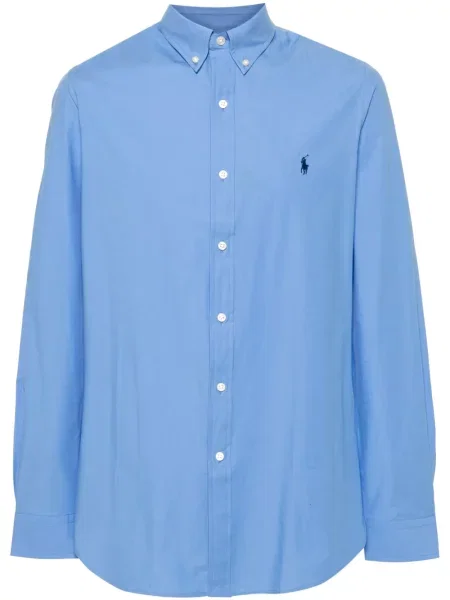 Polo Polo Ralph Lauren clasic din poplin albastru