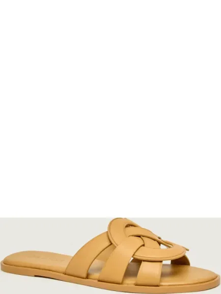 Coach De piele șlapi LENA bej