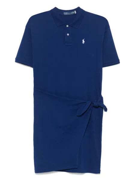 Rochie mini Polo Ralph Lauren drapată de costum albastru