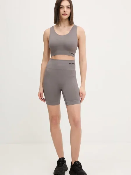 Sportovní top Hummel šedý