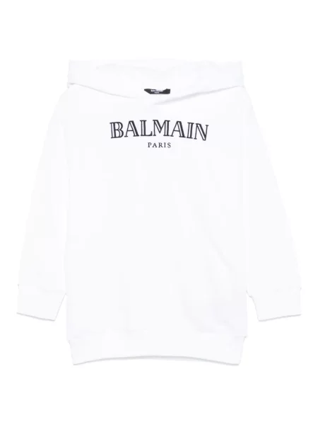 Bluza z kapturem dziecięca Balmain biała