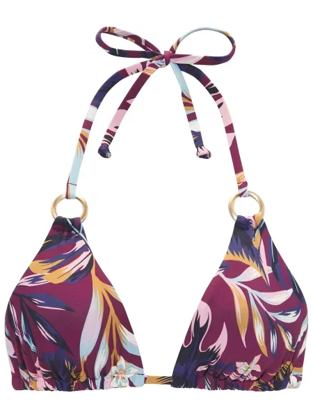 LASCANA Bikini zgornji del / oranžna / bordo modra