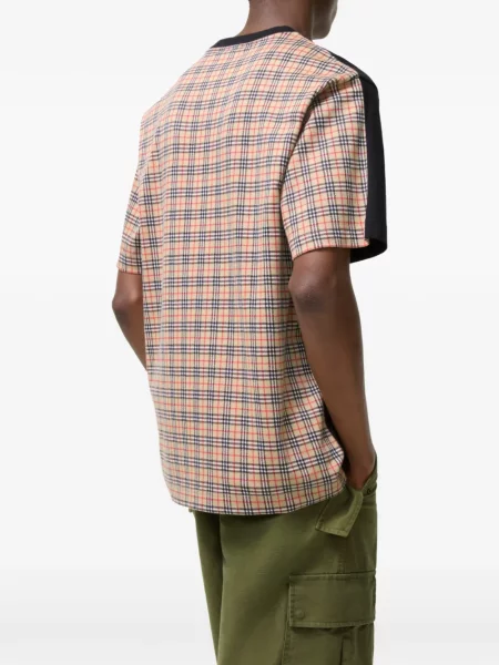 Tricou Burberry în carouri negru