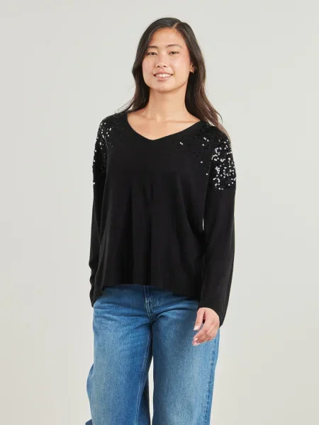 Pulover Only cu paiete negru