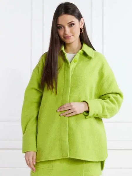 Samsøe Samsøe Kabát | Oversize fit gyapjú hozzáadásával