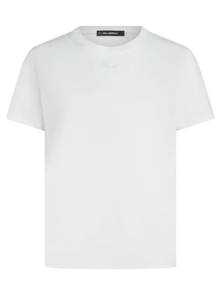 Karl Lagerfeld Tricou Signature' alb