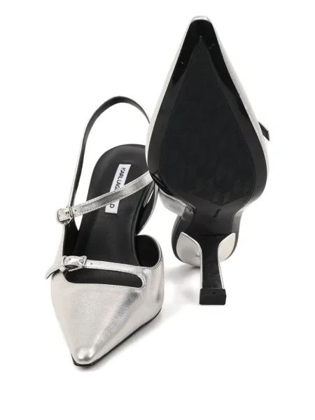 Pantofi cu toc Karl Lagerfeld cu cataramă slingback