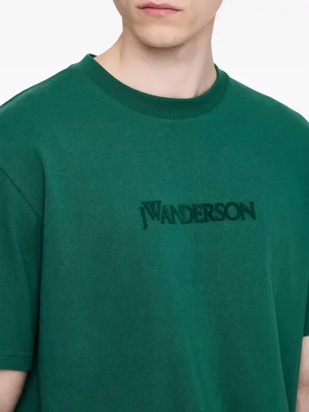 Тениска Jw Anderson бродирана зелено