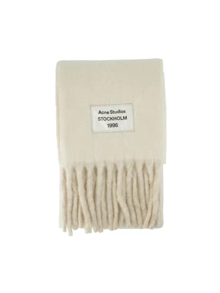 Szal Acne Studios wełniana biała