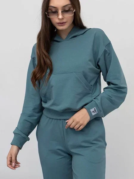 Женское однотонное худи